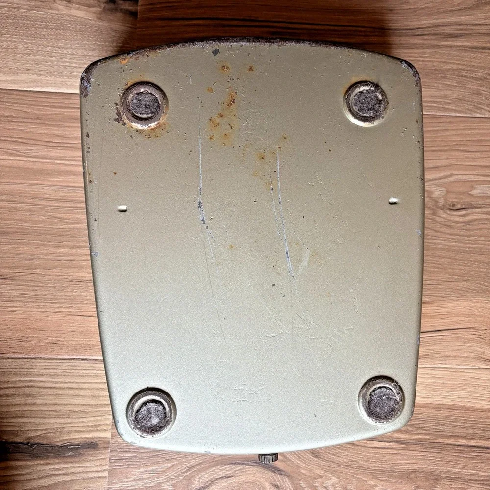 Vintage Borg Bathroom Scale Green Mid Century Art Deco Mod Bubble Glass! MCM